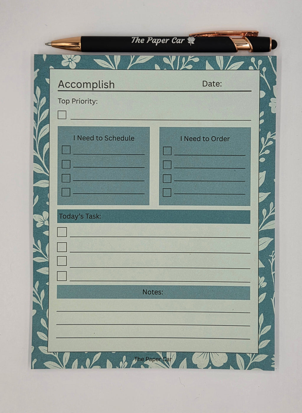 Accomplish Daily Planner Pad | Undated Desk Planner for Busy Moms & Caregivers