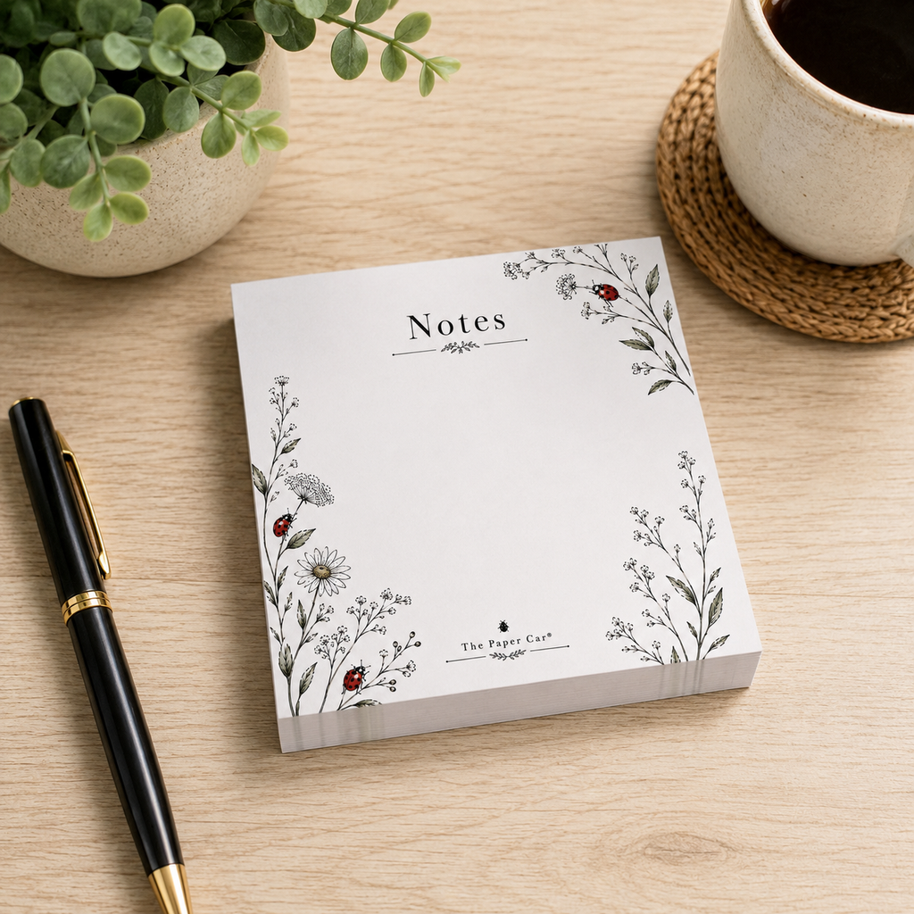 Grace Grows Here Sticky Notes | Botanical Memo Pad for Everyday Reminders