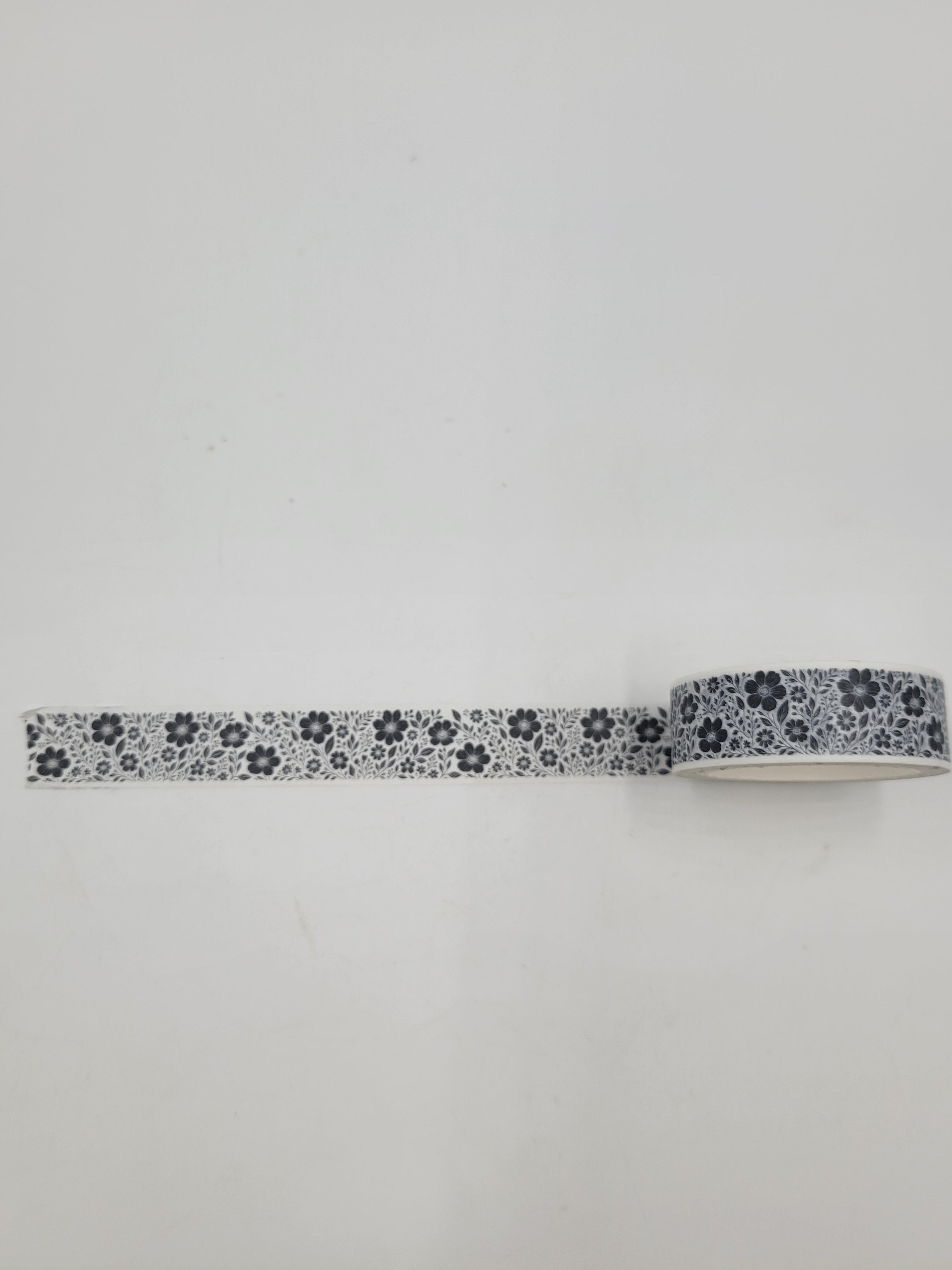 Black & White Floral Washi Tape