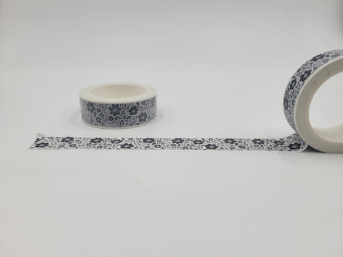 Black & White Floral Washi Tape